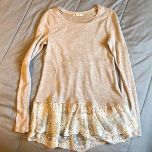Lace trimmed tunic